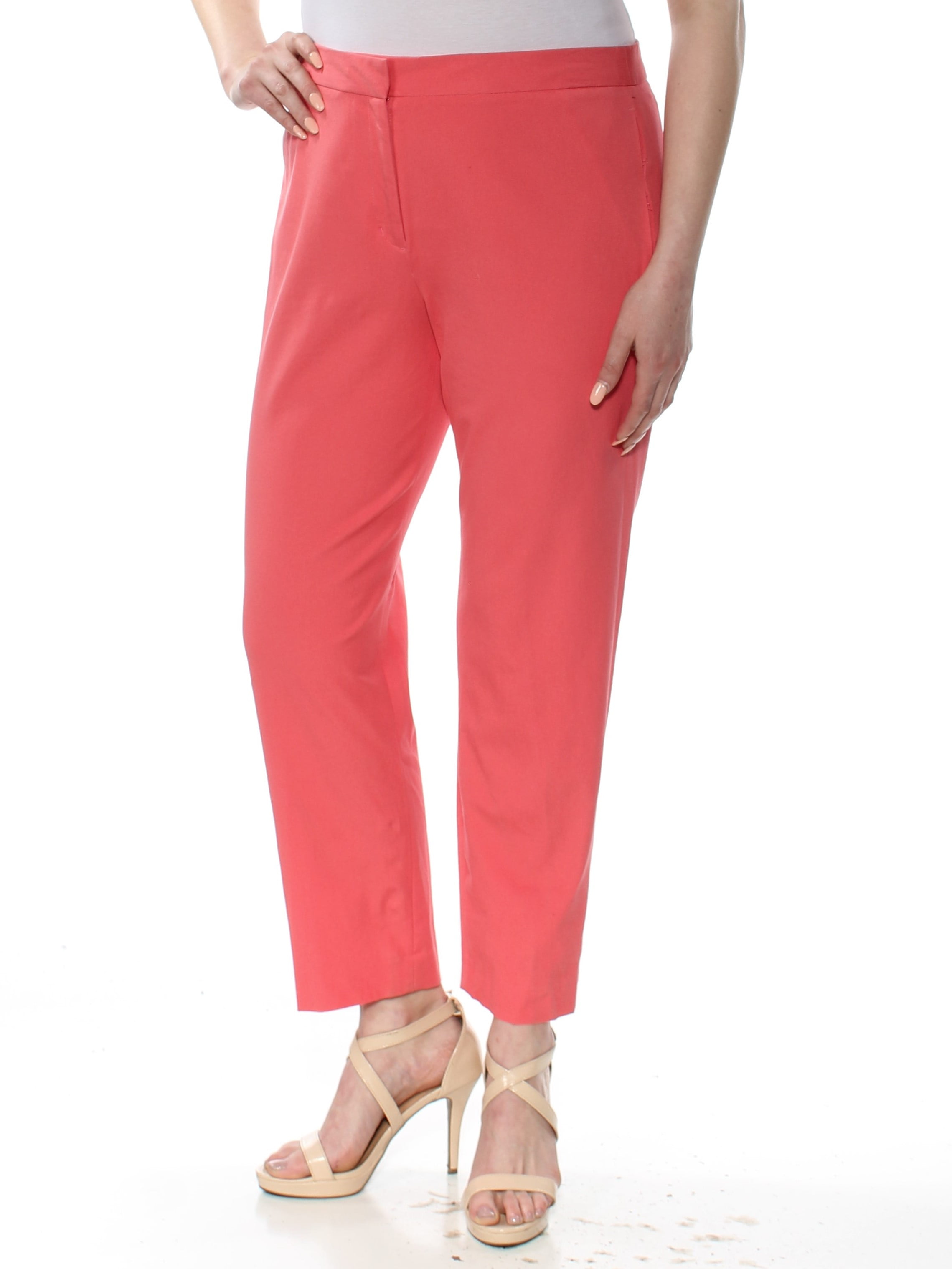 DKNY $99 Womens New 1172 Coral Slim Fit Ankle Pants 14 B+B