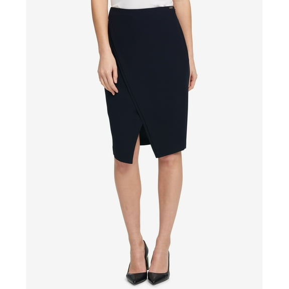DKNY Asymmetrical Split Skirt Classic Navy 8