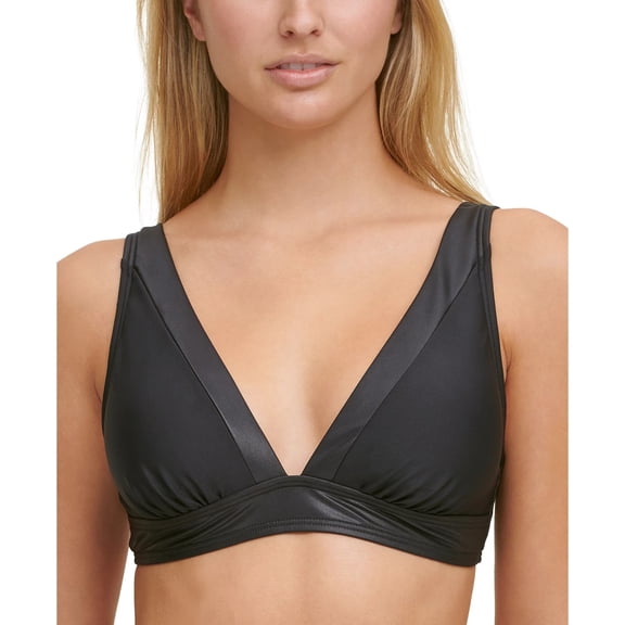 DKNY BLACK Bow-Back Bikini Swim Top, US Medium