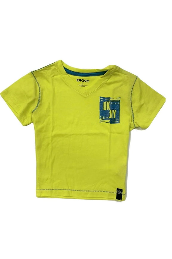 BOYS SHIRT - V NECK SZ 2T - YELLOW SULPHUR - TOP TEE SHIRT