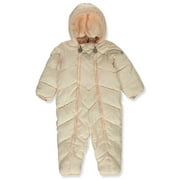 DKNY Baby Girls' Quilted Chevron Pram Suit Color: cream Size: 3 months