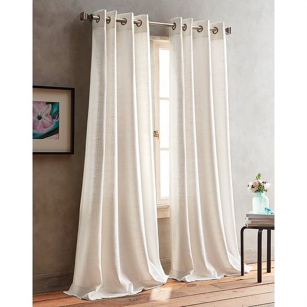 dkny white textured curtains