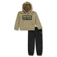 thumbnail image 1 of DKNY Boys' 2-Piece Joggers Set Outfit Color: khaki Size: 6, 1 of 1