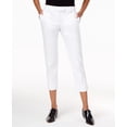thumbnail image 1 of DKNY Cropped Straight Leg Pants White Black 8, 1 of 1