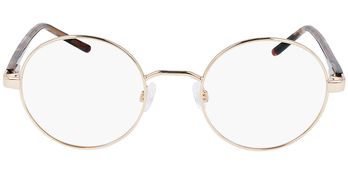 dkny round gold glasses