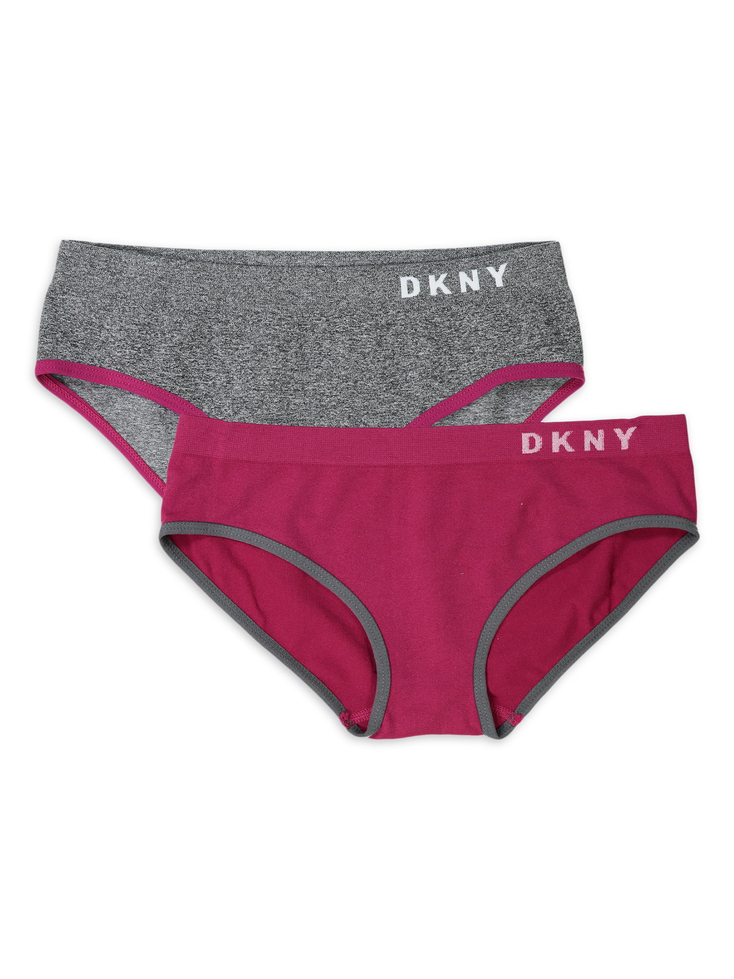 DKNY Girls Underwear, 2 Pack Hipster Seamless Panties, Sizes S-XL