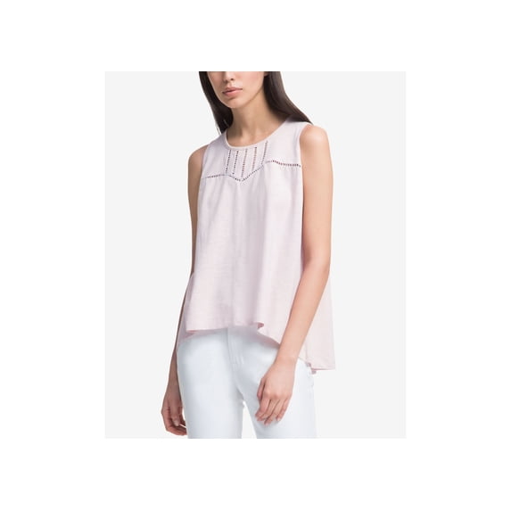 High-Low Swing Tank Top Pink Rose XS
