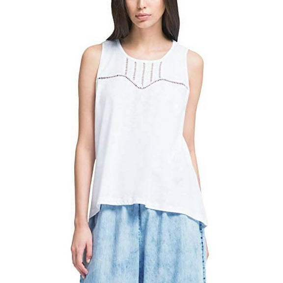 DKNY High-Low Swing Tank Top (Rose, X-Small)