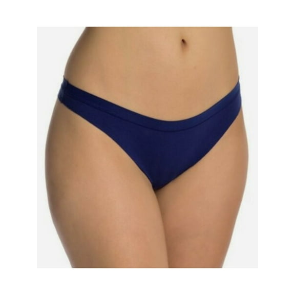 DKNY Intimates Blue No Panty Line Solid Everyday Thong Size: XL