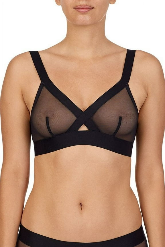 womens Sheers Triangle Mesh Bralette, s