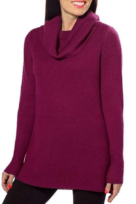 Jeans Womens Cowl Neck Sweater - Casis Wine (M)