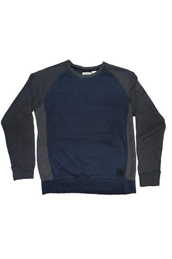 Jeans Men's Sweater Color Block Pullover - Navy (M)