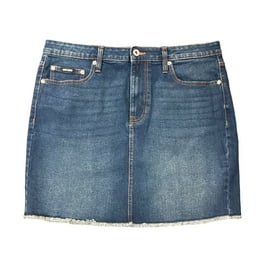 【WONDER WONDER】Baya Vintage Black Blue Brown Denim Mini Sk Wonder Nation Girls Destructed Denim Skirt, Sizes 4-18
