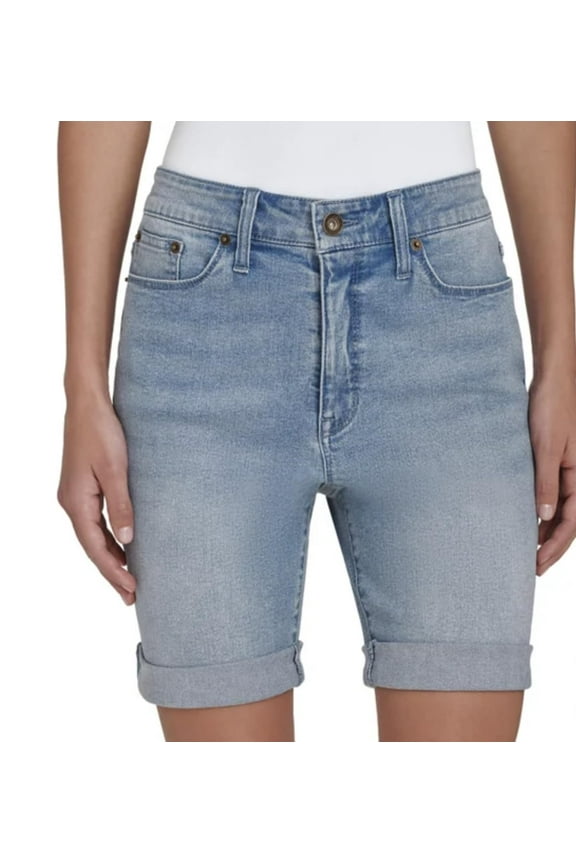 Jeans Women's Denim Bermuda Short (US, Numeric, 12, Regular, Regular, Light Blue Denim)