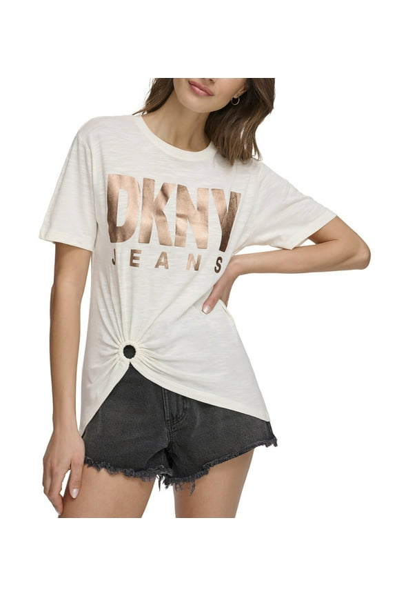 Jeans Women's Short-Sleeve O-Ring Logo T-Shirt Pristine Size XXS