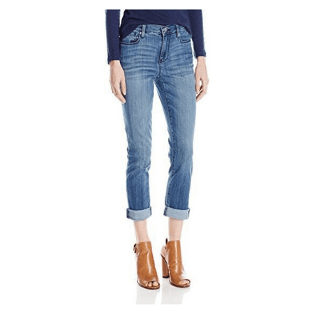 DKNY Jeans Women's Soho Skinny Rolled Crop Jean (6, Acid Blue)