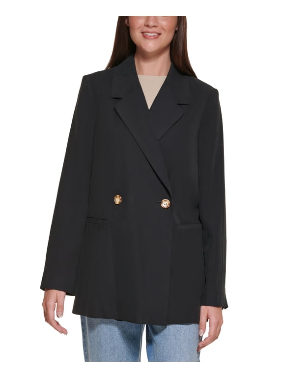 Jeans Womens Double Breasted Jacket Black S