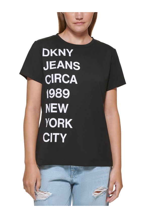 Jeans Womens Graphic Logo Graphic T-Shirt