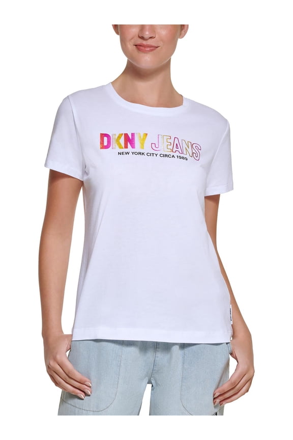 Jeans Womens Logo Crewneck T-Shirt