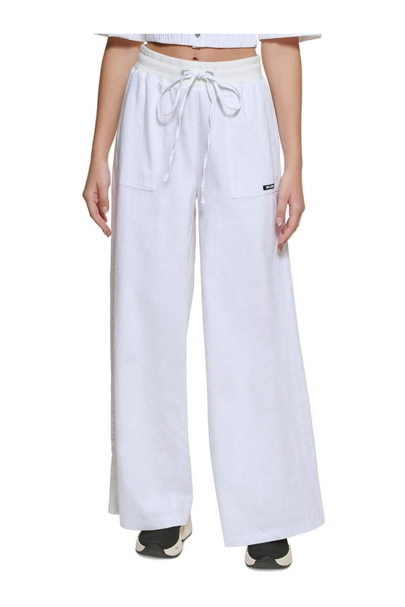 Jeans Womens Logo Knit Wide Leg Pants