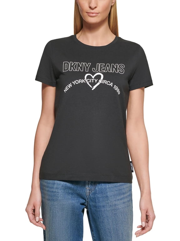 Jeans Womens Logo Tee Pullover Top