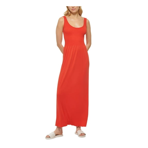 DKNY Jeans Womens Summer Slub Maxi Dress