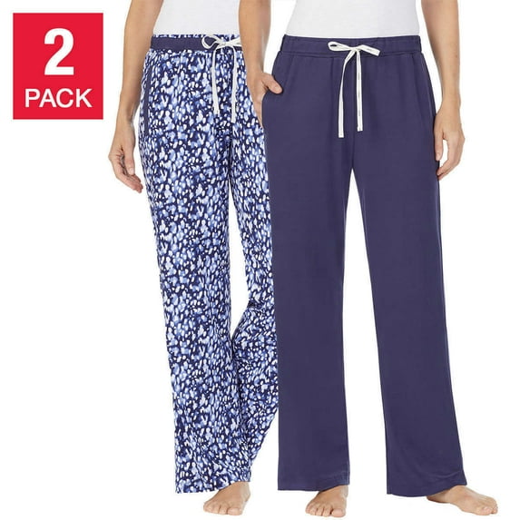 DKNY Ladies' Lounge Pajama Pant 2-pack, Navy Medium - NEW