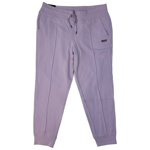 DKNY Ladies Plush Cotton Warm Cozy Fleece Draw String Jogger (Lavender, XXL)