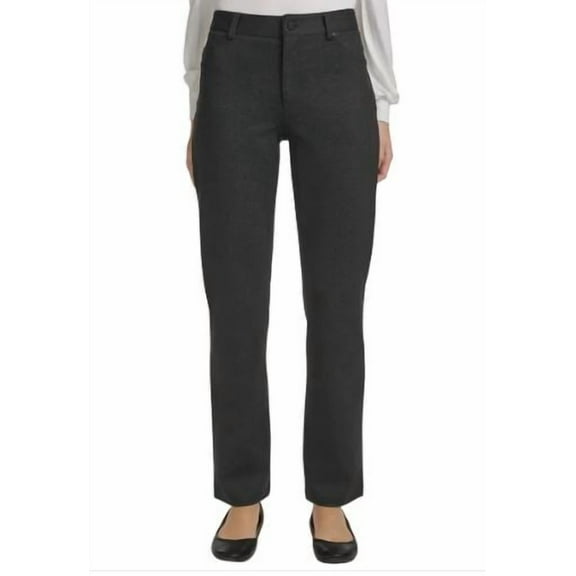 DKNY Ladies' Straight Leg Ponte Pants, Charcoal Medium