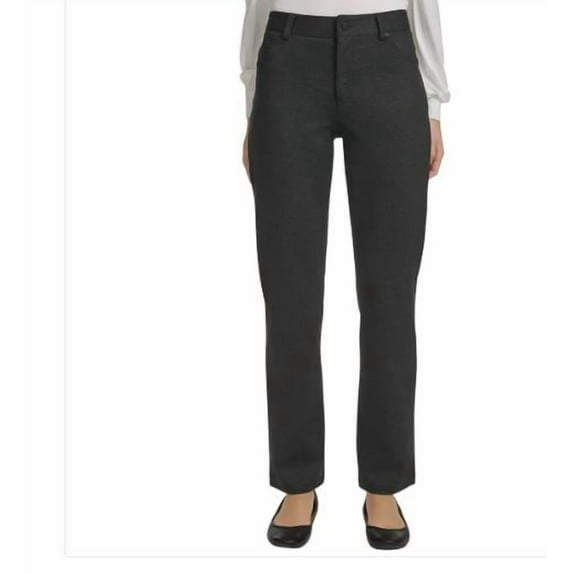 DKNY Ladies' Straight Leg Ponte Pants, Gray XL