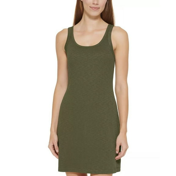 DKNY Women's Standard Lightweight Dress Swim Cover Up, Moss, Large