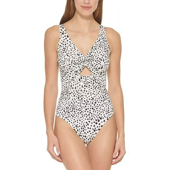 DKNY MULTI Cutout Twist One-Piece Swimsuit, US 4