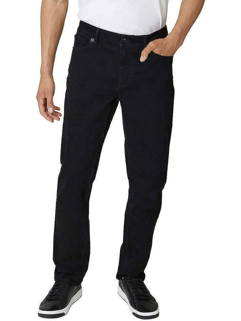 DKNY Men's Jeans Duane Black Rinse 38x34 Stretch Fabric Straight