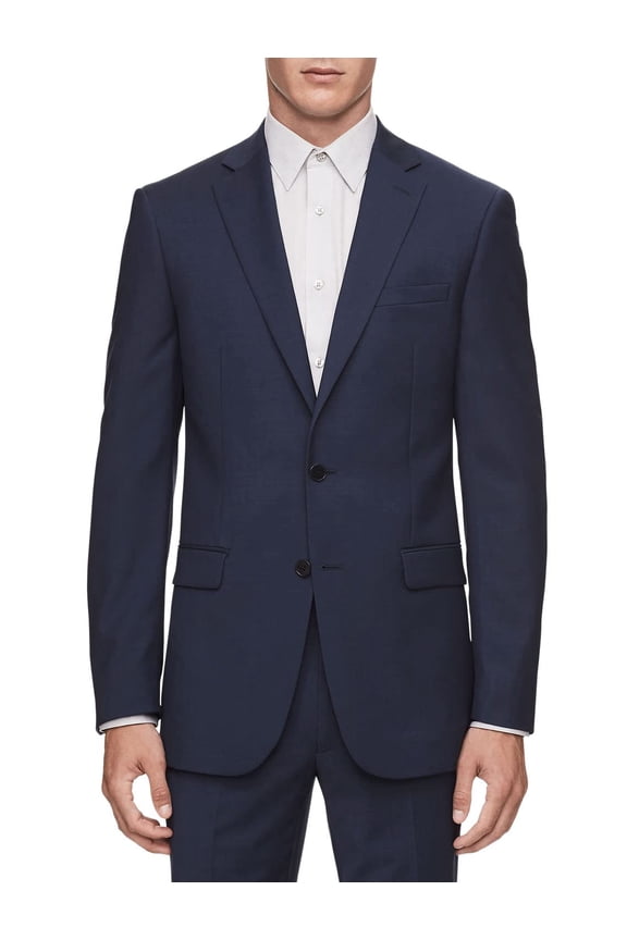 Men's Modern Fit High Performance Separates Business Suit Jacket, Navy Solid, 42 Tall