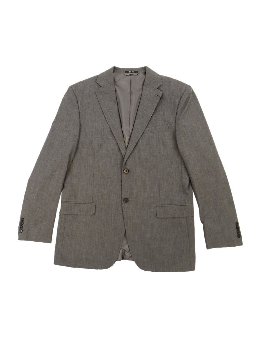 Men's Modern-Fit Stretch Suit Jacket (44L, Grey)