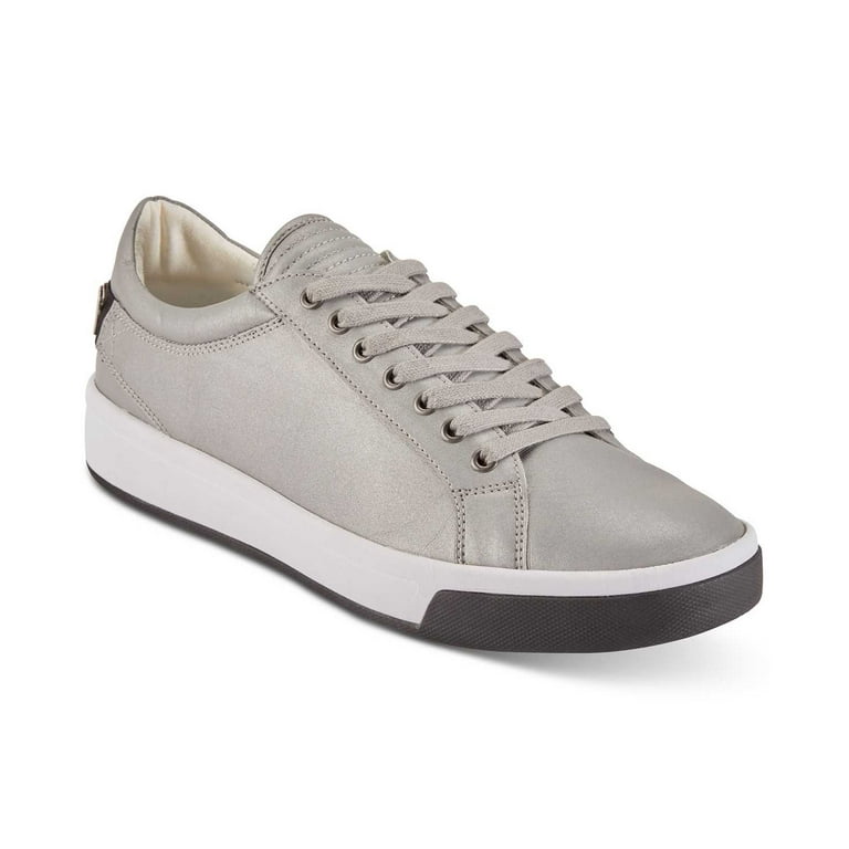 DKNY Men's Samson Lace-Up Sneakers Shoes (Silver, 12) 