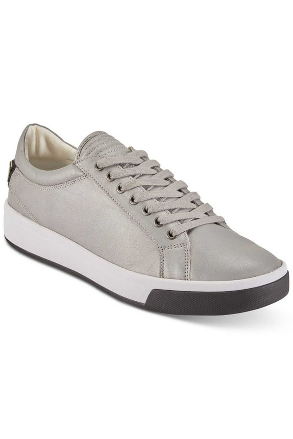 Mens Samson Lace-Up Sneakers Shoes (Silver, 12)