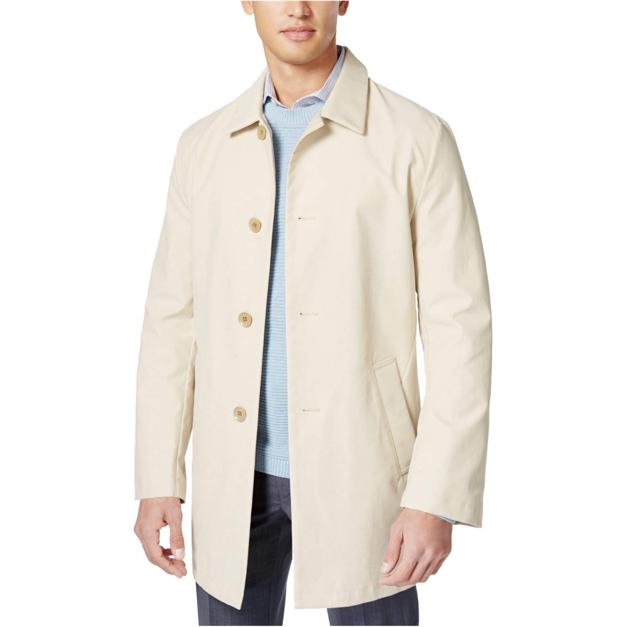DKNY Mens Darryl Raincoat Beige 40 Short Walmart
