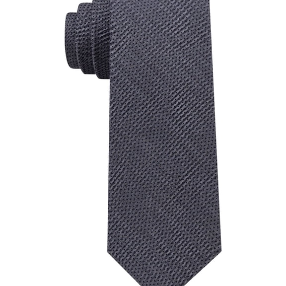 DKNY Mens Dot Slim Self-tied Necktie, Blue, One Size