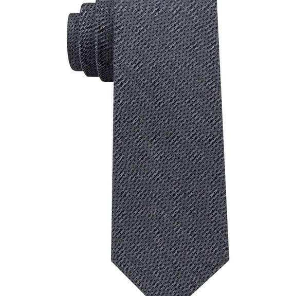 DKNY Mens Dot Slim Self-tied Necktie, Blue, One Size