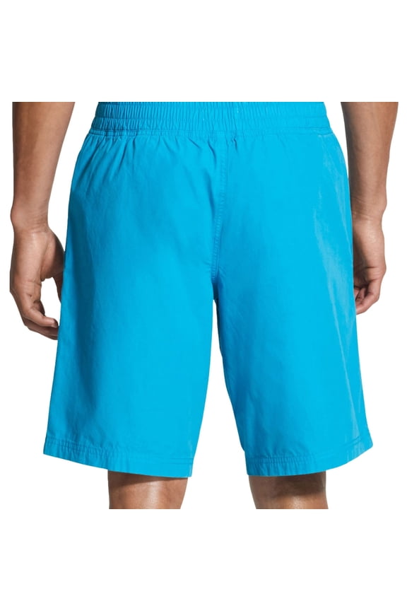 Mens Logo Print Athletic Walking Shorts, Blue, Small