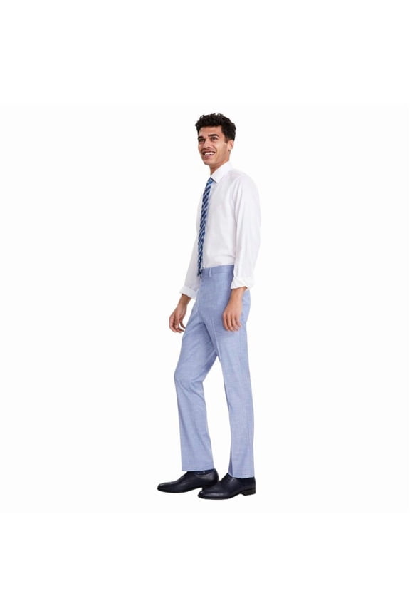 Mens Modern fit Dress Pants 33 / 30 Light Blue Stretch