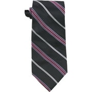 DKNY Mens Multi-color Stripe Self-tied Necktie, Multicoloured, One Size