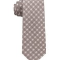 thumbnail image 1 of DKNY Mens Shadow Grid Self-tied Necktie, Beige, One Size, 1 of 1