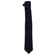 DKNY Mens Silk Blend Desaturated Check Neck Tie Navy O/S