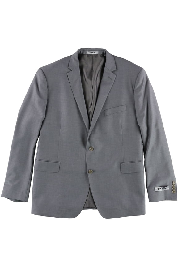 Mens Slim Fit Two Button Blazer Jacket, Grey, 48 Regular