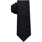 DKNY Mens Slim Micro Dot Self-tied Necktie, Black, One Size