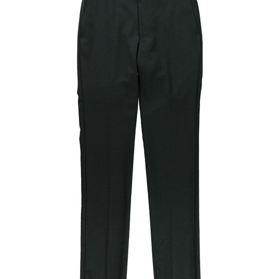 DKNY Mens Slim fit Dress Pants Slacks Grey 32/Unfinished, Grey, 32W x UnfinishedL