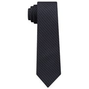 DKNY Mens Street Unsolid Slim Self-tied Necktie, Black, One Size
