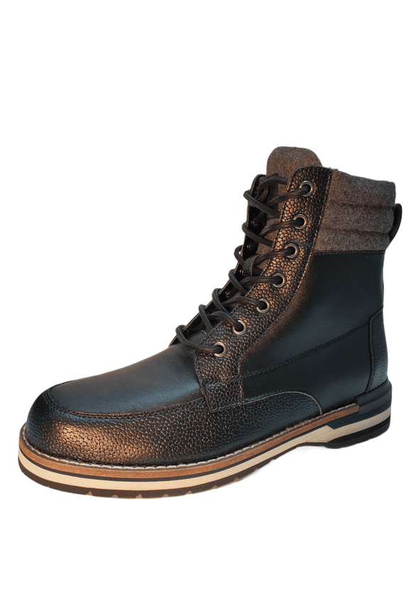 Mens Winston Jack Leather Boots Black 8M US 7 UK 40.5 EU